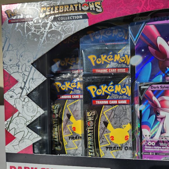 NEW Pokemon Trading Card Games Celebrations Dark Sylveon V Cards TCG booster pac - Picture 3 of 8